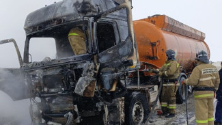 На трассе М-5 в Самарской области загорелся большегруз 3 марта