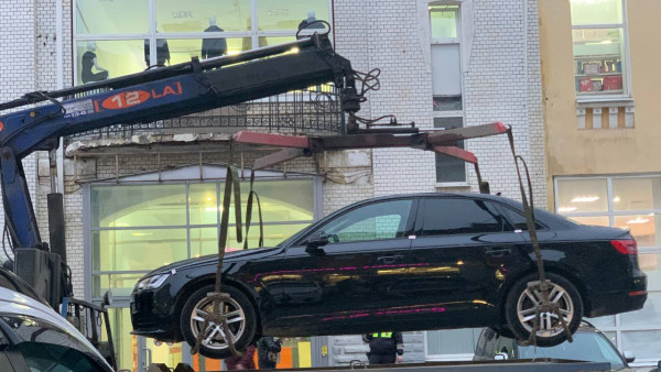 Момент стрижки самарца на движущемся эвакуаторе сняли на видео