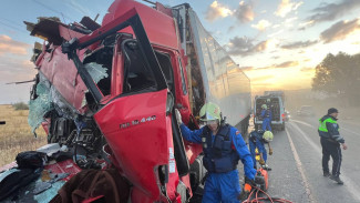 Жесткое ДТП на трассе: под Самарой столкнулись два большегруза