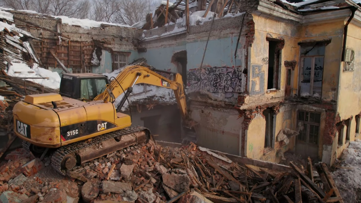 В Самаре 18 марта 2022 года снят с высоты снос ДК «Знамя» в поселке Толевый  – Новости Самары и Самарской области – ГТРК Самара