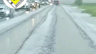 23 июля водители засняли заснеженную трассу в Самарской области