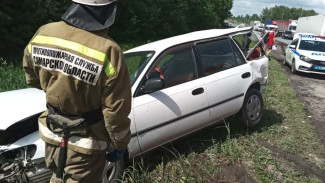 На главной автомагистрали Самарской области произошла большая авария