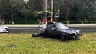 В Самарской области 21-летний водитель врезался в столб