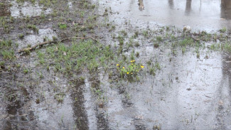 Появились кадры ушедшей под воду улицы Полевой в Самаре