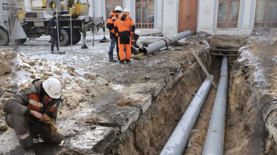 На улице Венцека в Самаре завершается монтаж теплосетевого трубопровода 