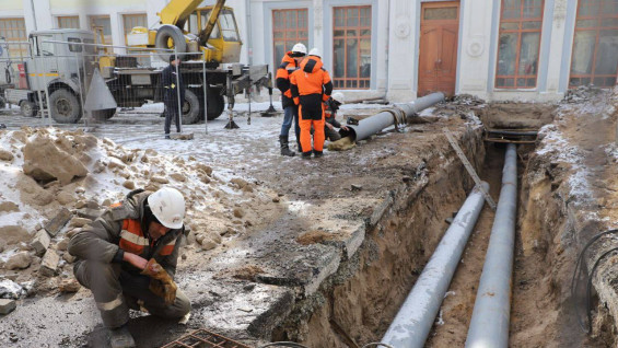 На улице Венцека в Самаре завершается монтаж теплосетевого трубопровода 