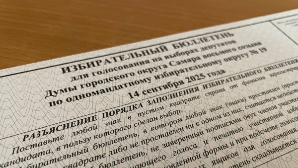 На 15.00 13 сентября явка на выборы депутатов в Самарской области составила 12,69%