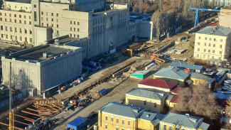 Опубликованы кадры последствий строительства станции метро «Театральная» в Самаре