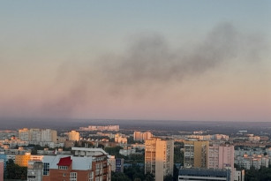 Пассажирский автобус сгорел дотла на Московском шоссе в Самаре