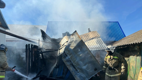 В Самарской области утром 6 августа сгорела баня