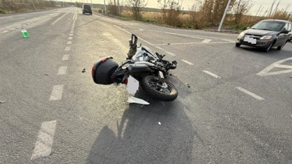 В Самарской области мотоциклист пострадал в ДТП, нарушив правила