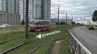 В Самаре встало движение трамваев на ул. Ташкентской утром 25 июня