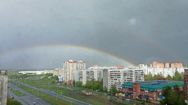 Жители Самарской области сфотографировали двойную радугу в небе