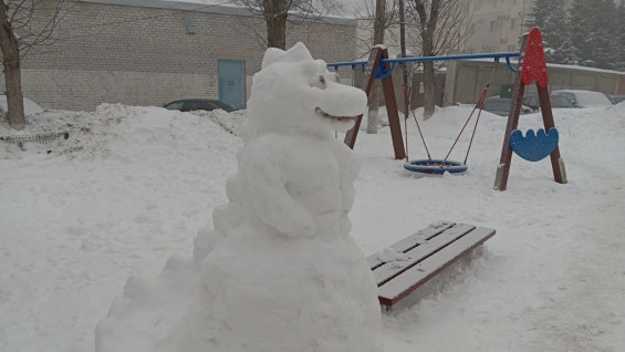 Появились кадры массовой лепки снеговиков в Самаре