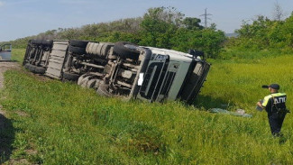 Под Самарой перевернулся грузовик с мясом 31 мая