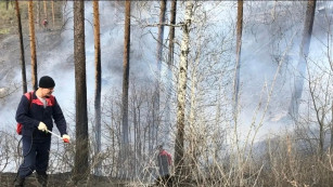 Появились кадры последствий поджога вандалом склона у Грушинской поляны