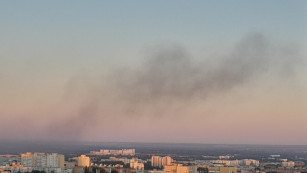 Пассажирский автобус сгорел дотла на Московском шоссе в Самаре