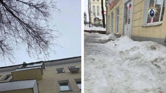 Появились фото с места схода наледи на младенца в Самаре