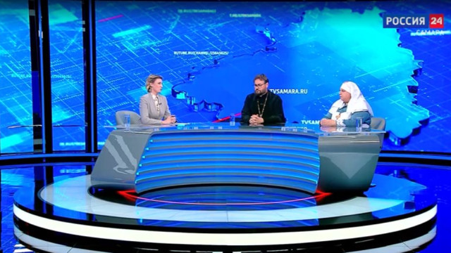 «Актуальное интервью»: Протоиерей Алексей Гладун и главная сестра Самарского епархиального Елисавето-Варваринского сестричества Ольга Васильева