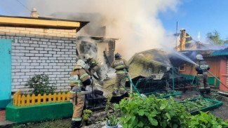 «Жильцы с ребенком выбегали в панике»: появилось видео загоревшегося дома в Самаре