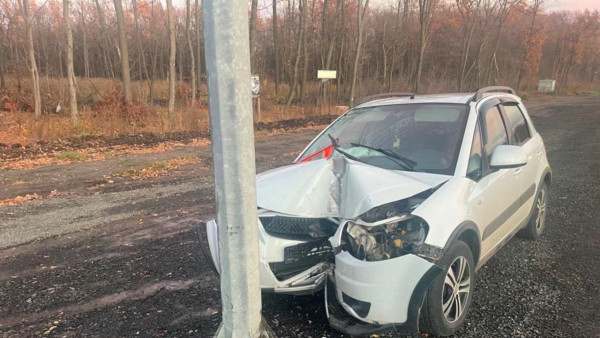 В Самаре школьник пострадал в разбитой об столб Suzuki на Волжском шоссе