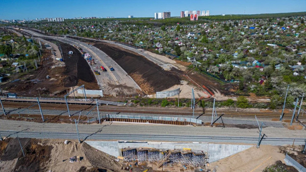 На магистрали "Центральная" под Самарой начали строительство второго этапа путепровода