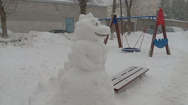 Появились кадры массовой лепки снеговиков в Самаре