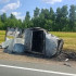 Появились кадры с места ДТП, в котором сгорела Lada Granta с водителем под Самарой