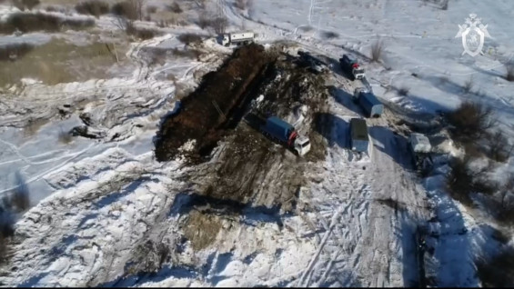 СК России опубликовал кадры последствий прорыва нефтепровода под Самарой