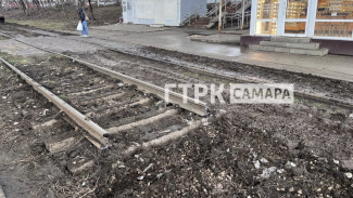 В Самаре начался демонтаж трамвайных путей на Ново-Садовой