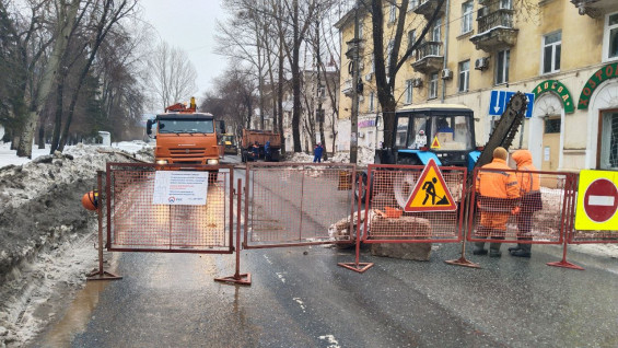 В Самаре продолжаются работы на перекрытой улице Советской Армии