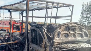 Под Тольятти на трассе 13 октября во время движения загорелась Газель