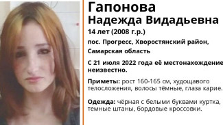 В Самарской области ищут 14-летнюю девочку в бордовых кроссовках