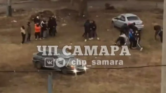 Самарцы засняли на видео массовую драку подростков у ТЦ ДиПорт