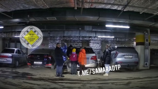 В Самаре водитель 5-местного Mercedes запихнул в салон 12 человек на парковке ТЦ «El Rio»