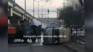 В Самаре 23 ноября произошло ДТП с перевертышем