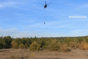 К ликвидации лестного пожара в Самарской области подключили авиацию