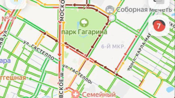 Самару сковали многокилометровые пробки 21 октября