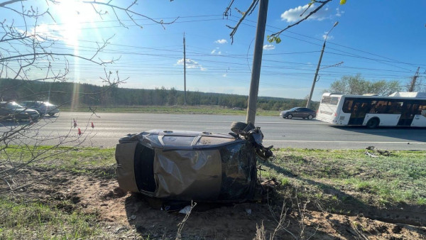 В Самарской области произошло ДТП с перевертышем 