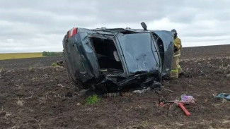 В полях под Самарой 4 сентября перевернулась Лада Приора