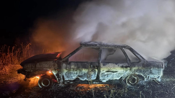 Под Самарой во время движения сгорел ВАЗ 2115