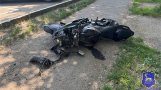 В Самарской области Lada Granta снесла водителя мотоцикла Suzuki