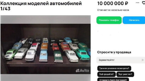 В Самаре появилась редкая коллекция советских автомобильных моделей за 10 миллионов рублей