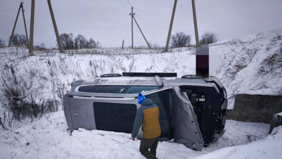 TANK 500 опрокинулся в кювет 28 декабря в Самарской области