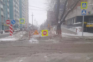 В центре Самары временно перекрыли улицу Ленинскую