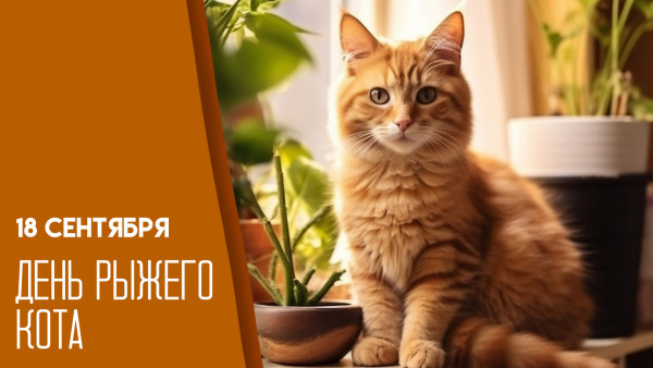 18 сентября День рыжего кота: праздничные открытки и поздравления