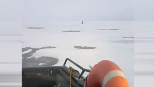 В акватории Волги в Самарской области отыскали заблудившегося из-за метели рыбака