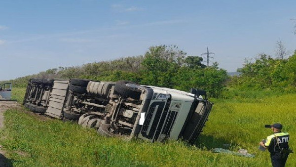 Под Самарой перевернулся грузовик с мясом 31 мая