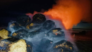 В Самарской области ночью 12 августа вспыхнули 200 тонн сена  