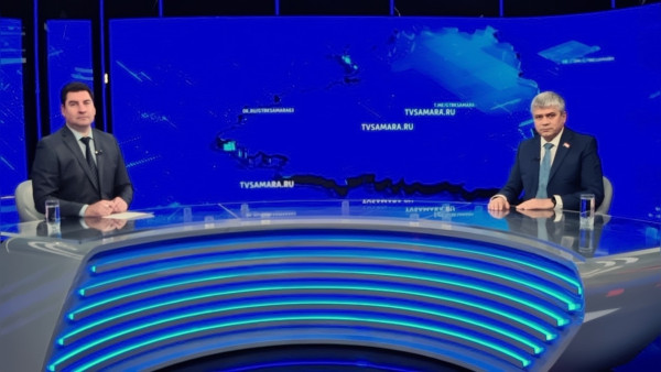 «Актуальное интервью»: в студии ГТРК «Самара» председатель Думы г. о. Самара Сергей Рязанов